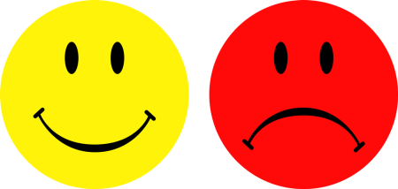 Смайлик радостный и грустный