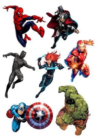 Супергерои Марвел сахарная печать