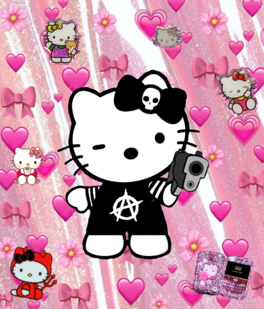 Хеллоу Китти с черной Хелоу Китти