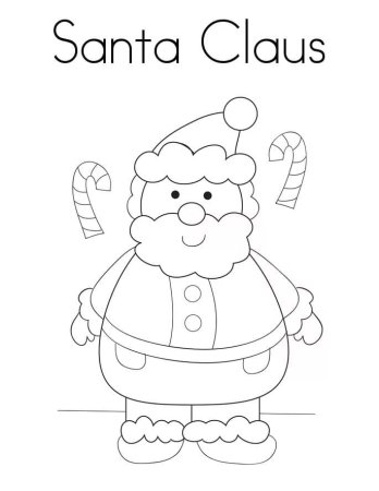 Santa раскраска для детей