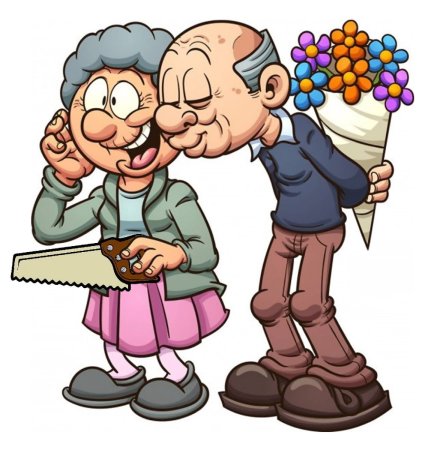 Бабуля с дедулей мультяшные