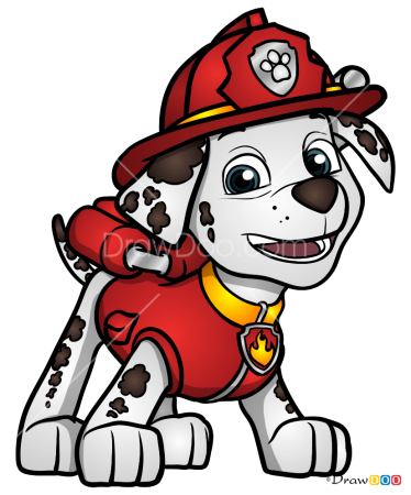 Маршал Щенячий патруль рисунок