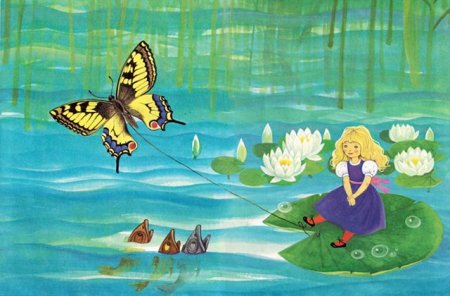 Дюймовочка на кувшинке