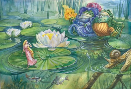 Дюймовочка на кувшинке