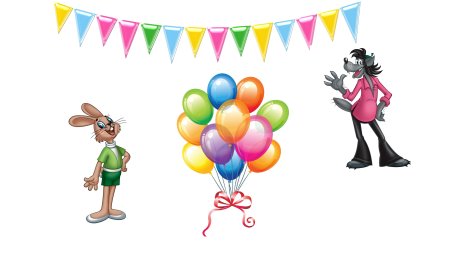 Заяц с шарами ну погоди