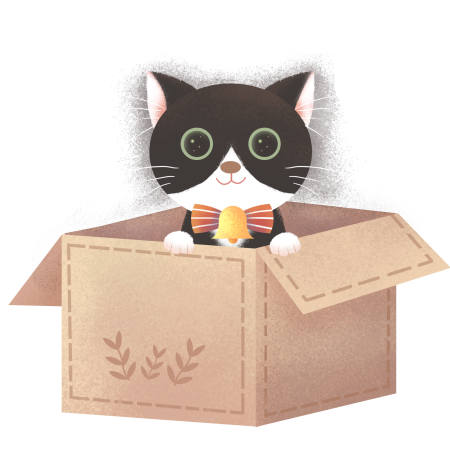 Котенок в коробочке