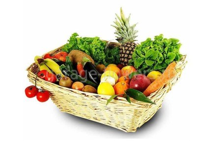 Корзина с фруктами иобощами