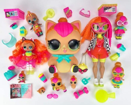 L.O.L. Surprise! JK Neon q.t. Mini Fashion Doll with 15 Surprises