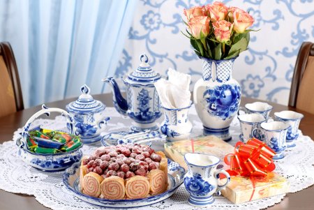 Сервировка чайного стола в русском стиле