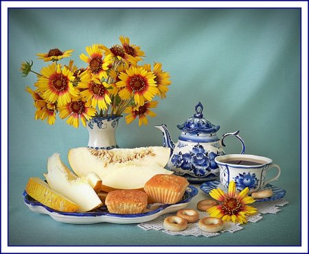 Натюрморты с пожеланиями доброго утра