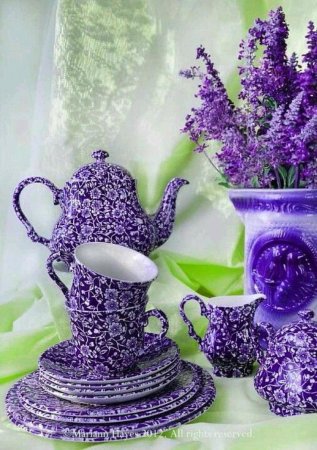 Чаепитие в сиреневых тонах