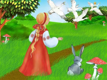 Алёнушка из сказки гуси лебеди