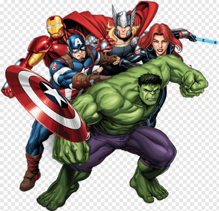 Мстители на белом фоне