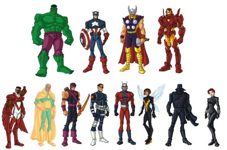 Герои из Марвел Мстители