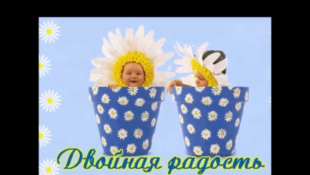 Открытки с рождением двойни