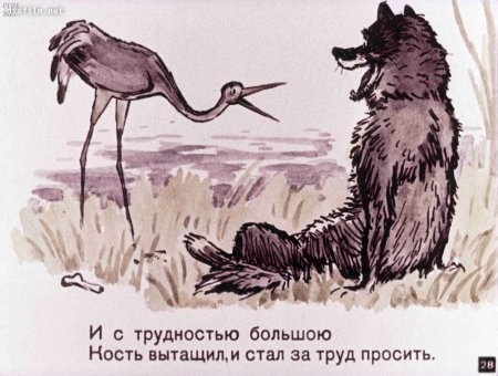 Иван Андреевич Крылов волк и журавль