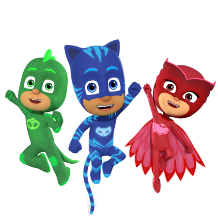 Герои в масках Кэтбой и Гекко