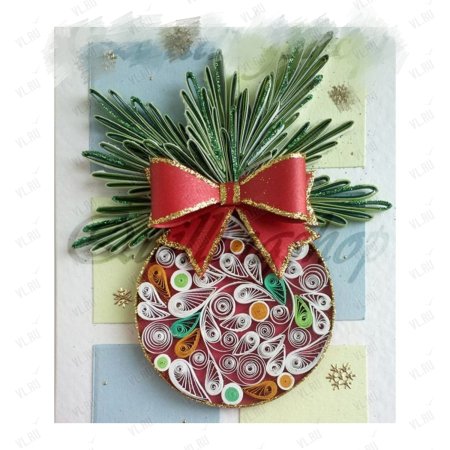 Новогодние открытки в технике квиллинг