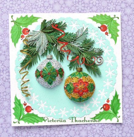 Новогодние картины в технике квиллинг