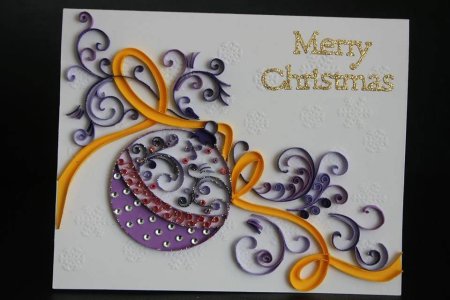 Новогодние открытки по технике квиллинг