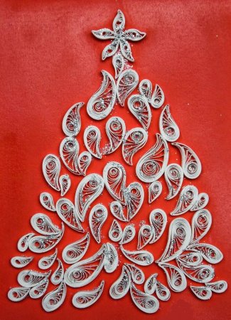 Елка в стиле квиллинг