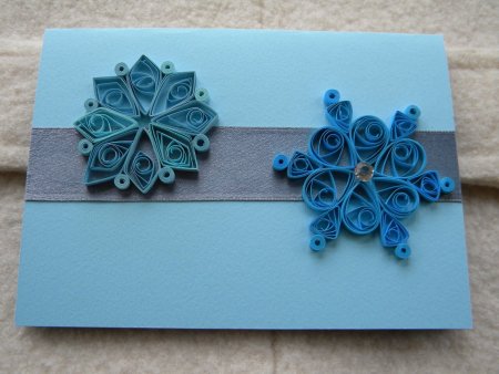 Новогодние открытки квиллинг