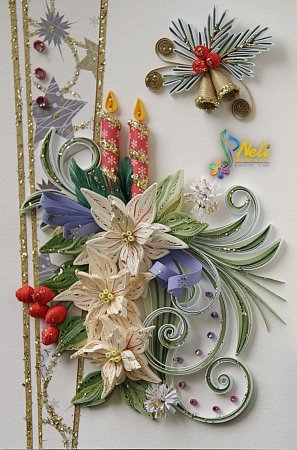 Зимние композиции из квиллинга
