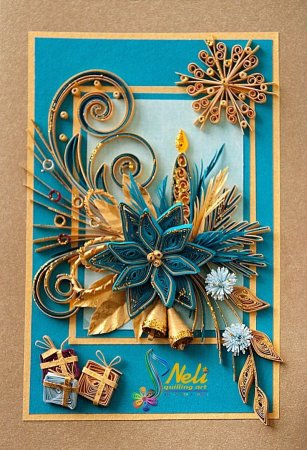 Квиллинг открытки с новым годом