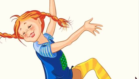 Пеппи длинный чулок сидя