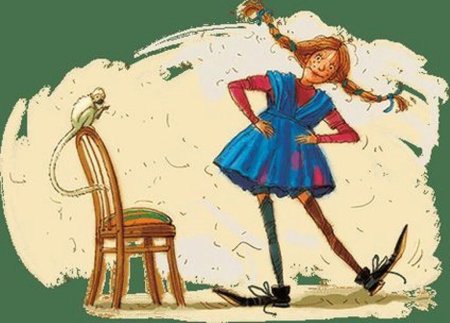 Пеппи длинный чулок