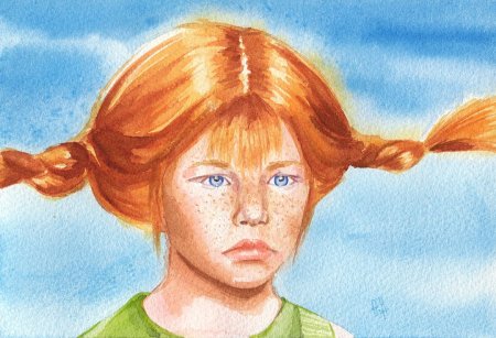 Пеппи длинный чулок портрет