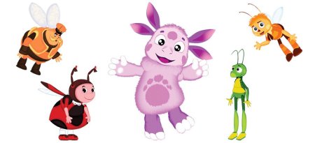 Персонажи мультика Лунтик