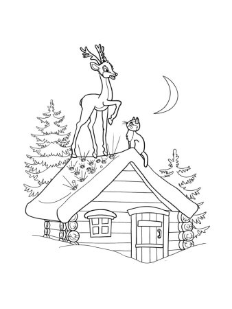 Раскраска к рассказу серебряное копытце