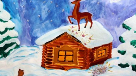 Рисование зимняя сказка