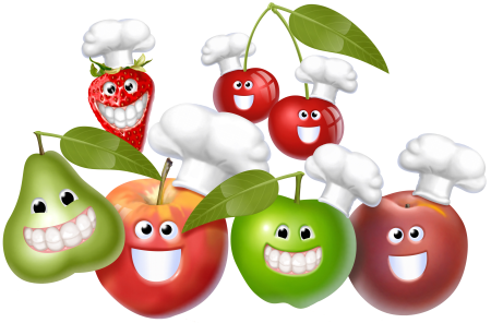 Веселые овощи и фрукты