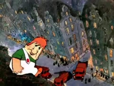 Карлсон и малыш мультфильм на крыше