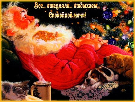 Пожелания спокойной ночи предновогодние