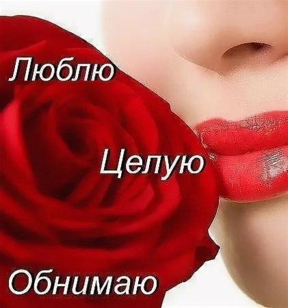 Люблю целую обнимаю