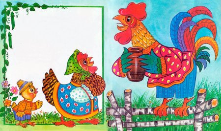 Петушок и бобовое зернышко сказка