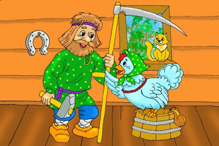 Кузнец из сказки петушок и бобовое зернышко