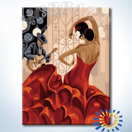 Hobbart картина по номерам "модница" 30х30 см