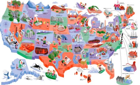 Туристическая карта США