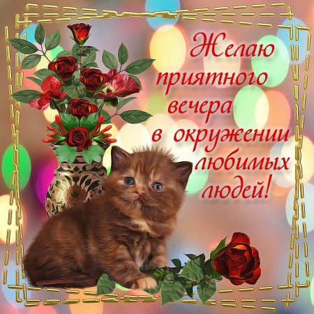 Поздравление с добрым вечером