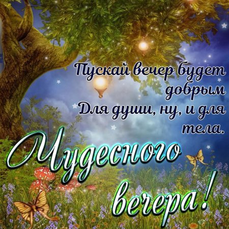 Открытки с пожеланием доброго вечера