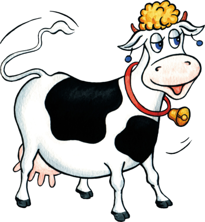 Корова мультяшная