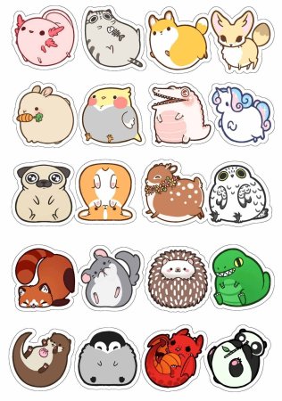 Маленькие наклейки