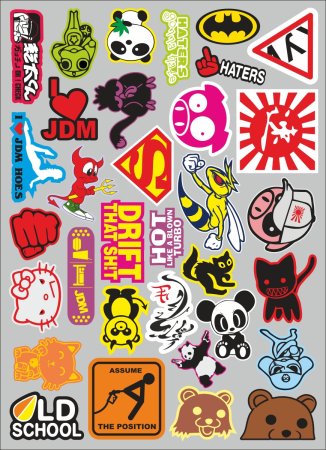 Модные наклейки