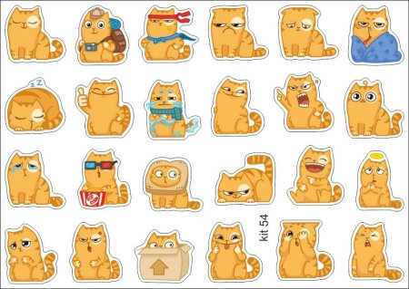 Стикер "коты"