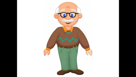 Дедушка мультяшный