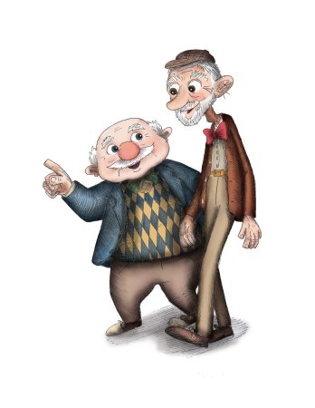 Старичок мультяшный